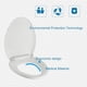 thumbnail image 3 of Asiento de inodoro alargado, cierre lento y silencioso, resistente y fácil de limpiar, polipropileno (PP), color blanco, 3 of 5