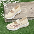 thumbnail image 7 of Orthopedic Shoes for Women Wide Width Breathable Walking Comfortable Slip on Non Slip Lightweight Arch Support Sneakers Beige 9.5, 7 of 7