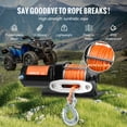 thumbnail image 2 of SKYSHALO Electric Winch, 3500 lb Pulling Power, 12V DC for ATV/UTV, with 3/16 in x 39 ft 12-Strand Synthetic Rope, Aluminum Fairlead, Wired Remote, 2 of 9