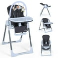 thumbnail image 1 of INFANS High Chair for Babies and Toddlers, Foldable Highchair with 7 Different Heights 4 Reclining Backrest Seat 3 Setting Footrest, Removable Tray Built-in Rear Wheels with Locks, 1 of 8