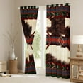 thumbnail image 3 of jejeloiu Rustic Farmhouse Cowhide Black Out Curtains,Country Hunting Curtains Pack of 2 (42x63 Each),Red Beige Brown Bedroom Curtains For Men Women,Breathable Home Decor, 3 of 6