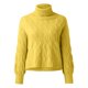 thumbnail image 2 of Gibobby Suéter para mujer, Suéteres de cuello alto para mujer, de gran tamaño, 2023, manga larga , dobladillo derramado, suéter de punto(Amarillo,M), 2 of 4
