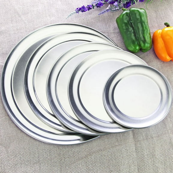 FENGGUIQU Aluminum Pizza Pan Round Non-Stick Kitchen Bakeware Plate for Perfect Homemade Pizza