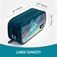 thumbnail image 6 of ZIPIT Half & Half Pencil Case | Large Capacity Pencil Pouch for College and Office (Teal), 6 of 8