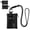 Black, variant on VULKIT Minimalist RFID Blocking Wallet, Water-Resistant Nylon Neck Pouch with Zipper Pockets-VW137