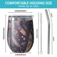 thumbnail image 5 of 12oz Stainless Steel Insulated Wine Tumbler with Lid and Straw – Double Wall Vacuum Mug for Hot & Cold Drinks, 304 Steel Interior, Sweat-Free Design, 5 of 5