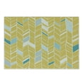 thumbnail image 1 of Yellow Chevron Cutting Board, Herringbone Pattern Zig Zag Lines in Hand Drawn Doodle Art Style, Decorative Tempered Glass Cutting and Serving Board, Small Size, Pale Blue Mustard, by Ambesonne, 1 of 1