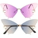 thumbnail image 4 of KAKOWELY 2 gafas de sol irregulares con diseño de mariposa, para playa y verano, sin montura., 4 of 5