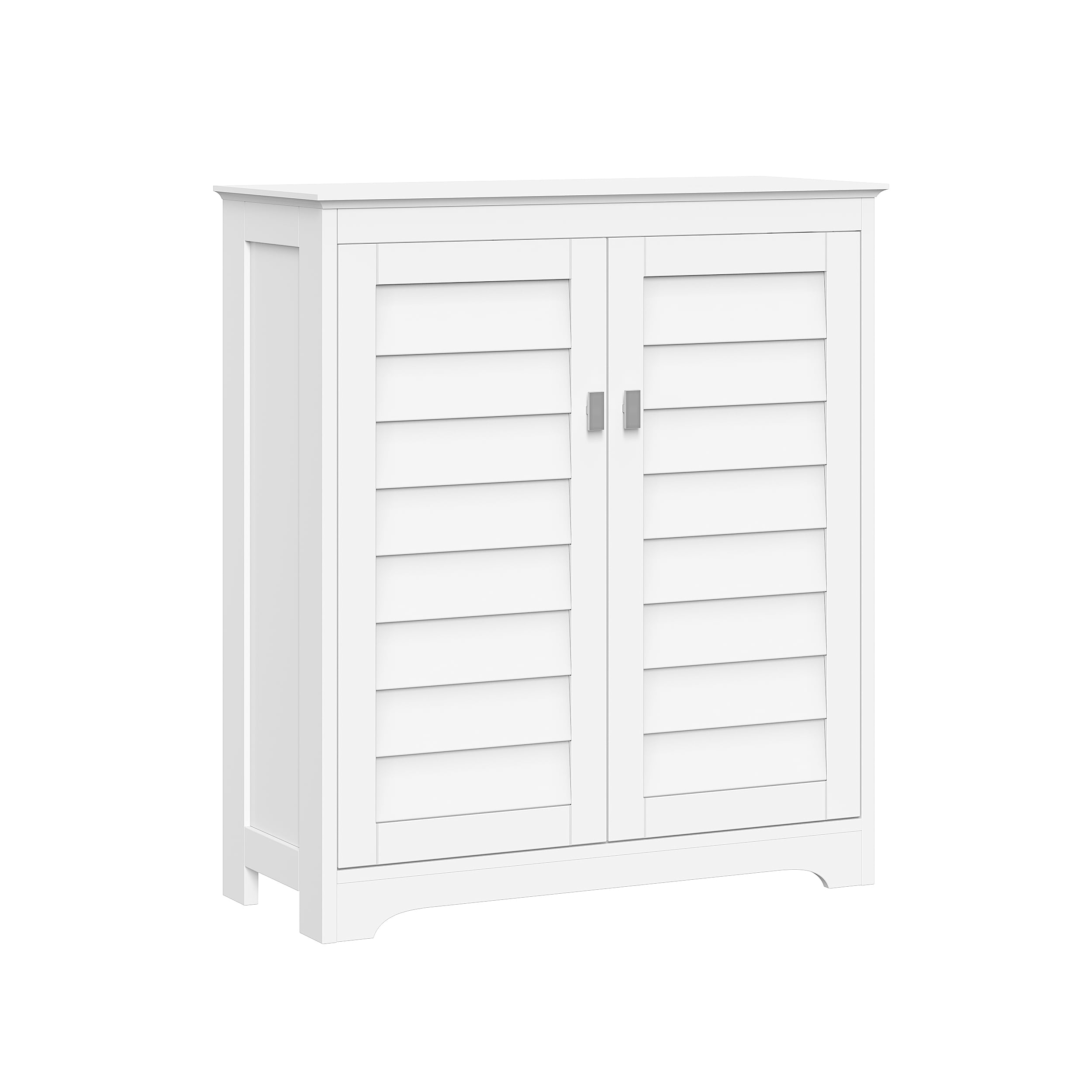 RiverRidge Brookfield 2-Door Bathroom Linen Storage Cabinet and Laundry Shelf - White