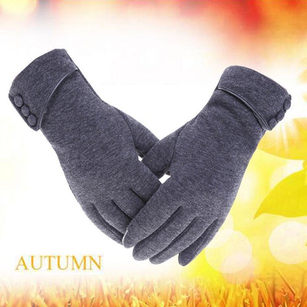 Guantes cálidos de terciopelo de invierno que no se vierten, guantes de pantalla táctil para montar en bicicleta eléctrica y esquí al aire libre para mujer