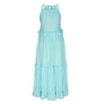 thumbnail image 5 of Uaswgudfs Summer Dresses for Women 2025 Casual Sleeveless Midi Sundress | Flowy Tiered Ruffles & Asymmetric Hem Boho Beach Dress Light Blue XL, 5 of 6