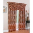 thumbnail image 5 of Regal Home Collections Milawi Jacquard Sheer Rod Pocket 2 Curtain Panels, 54"x 84" each, Persimmon, 5 of 8