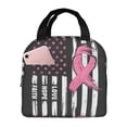 thumbnail image 1 of Disketp Ribbon Breast Cancer Awareness Bolsa Térmica para Almuerzo para Hombre y Mujer, Ideal para Trabajo, Senderismo y Picnic, 1 of 8