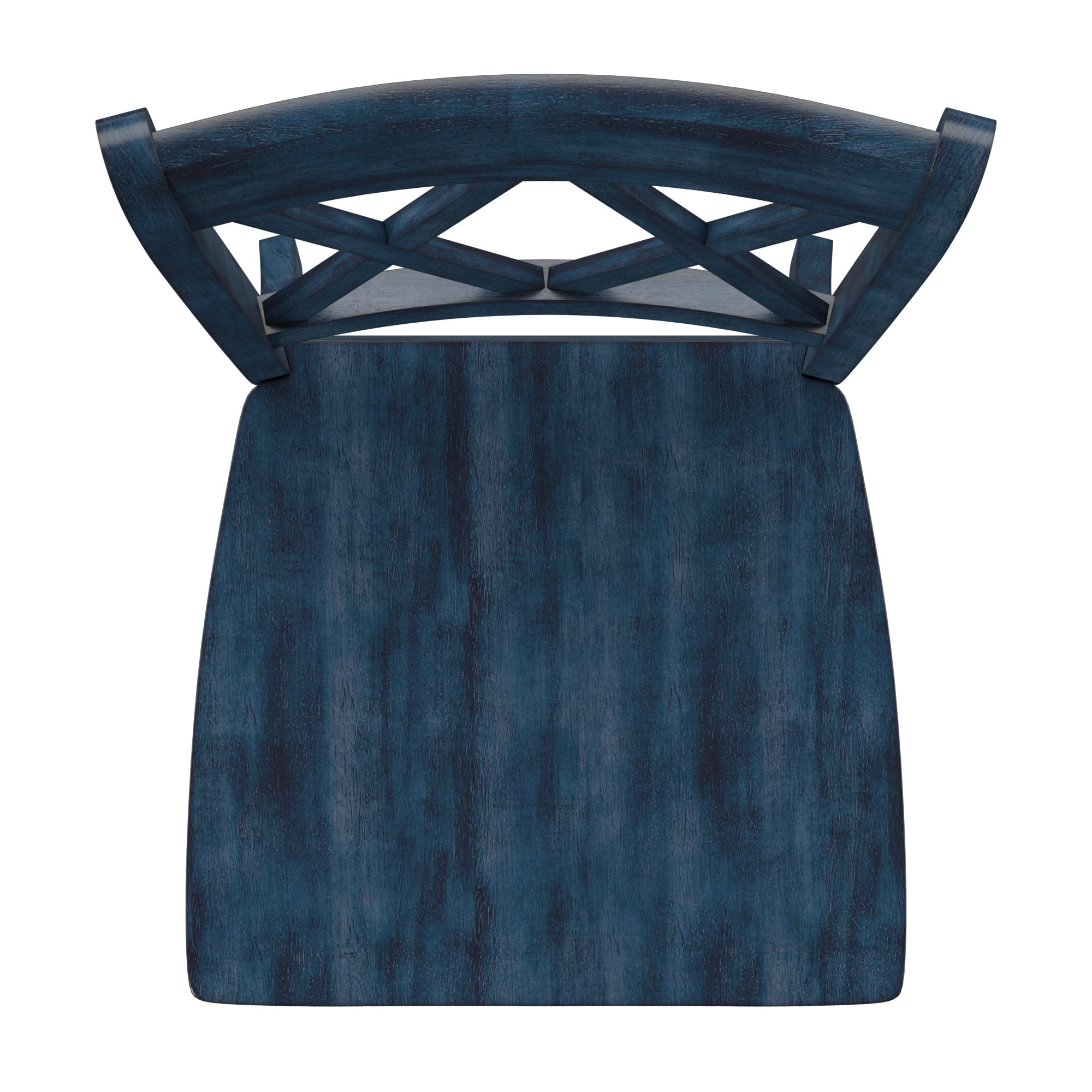 Weston Home Antique Denim Farmhouse Wood Dining Side Chairs (Set of 2)