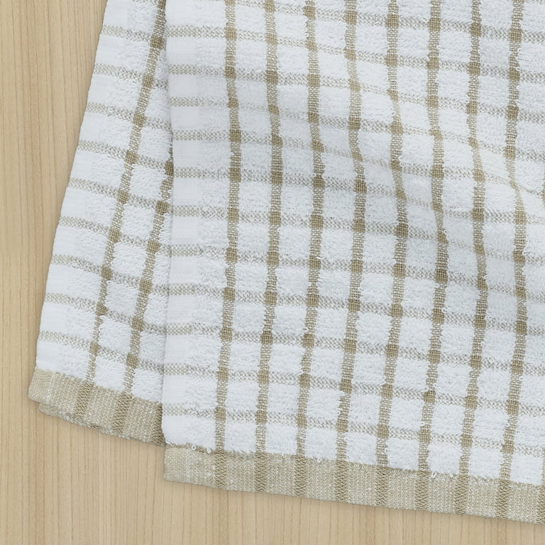 Natural Linen Kitchen Towel - White With Beige Border – Olde Tyme  Marketplace