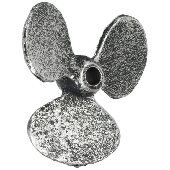 Hampton Nautical K-49011-silver-x Antique Silver Cast Iron Propeller 4"-Christmas Tree Decoration-Xmas Ornament, 4"