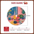 thumbnail image 2 of Xecao Colorful Summer Fruit Table Pattern Christmas Tree Skirt Round Xmas Tree Mat Base Cover for Holiday Home Decorations-48", 2 of 6