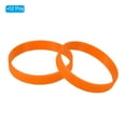 thumbnail image 3 of Uxcell Silicone Bracelets Rubber Wristband Blank Broaden Elastic Sports Bands Orange 12 Pack, 3 of 7