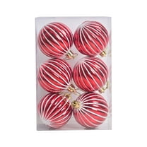 DAMAI Christmas Painted Pumpkin Balls Champagne Gold Christmas Ball Ornaments, Gold and White Striped Glass Baubles, Christmas Tree Ball Ornaments Set for Trees Home Garlands Wreaths Decor