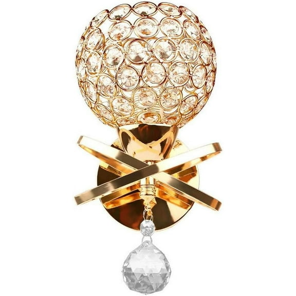Crystal Chandeliers Wall Sconces Lamp Modern K9 Crystal Glass Chandelier Wall Lighting Fixture Chrome-Crystal Ceiling Lights for Hallway Living Room Dining Room, Gold