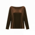 thumbnail image 4 of Roncen Chandails en Molleton en Velours pour Femmes Col Rond Manches Longues Décontracté Chandail Doux Chaud Hauts en Velours Hiver Printemps, 4 of 6