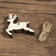 thumbnail image 5 of Farfi 10 Uds. Colgantes de Navidad sin pintar patrón de copo de nieve regalo de vacaciones de madera adornos festivos suministros para fiestas, 5 of 5