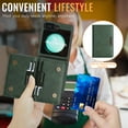thumbnail image 3 of ELEHOLD Wallet Case for Samsung Galaxy Z Flip 6, Shockproof Magnetic Leather Case with Card Holders & Stand,Green, 3 of 11