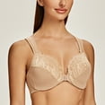 thumbnail image 6 of MELENECA Underwire Front Closure Bras for Women Almond 42F, 6 of 6