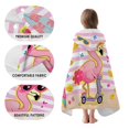 thumbnail image 3 of Toalla Fiwbnasz Flamingos para niños con capucha, 76 x 127 cm, color rosa, 3 of 9