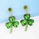 thumbnail image 4 of KAKOWELY 1 par de pendientes colgantes de trébol para el Día de San Patricio, con diamantes de imitación, tréboles festivos, suerte, divertidos pendientes colgantes irlandeses, joyería para mujer., 4 of 4