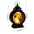thumbnail image 1 of Linterna de calabaza de bruja de Halloween, farol LED portátil Vintage de Castillo para centros de mesa, decoración de paredes de ventanas, 1 of 4