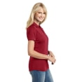 thumbnail image 3 of Port Authority Ladies Diamond Jacquard Polo-L (Rich Red), 3 of 6