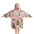 thumbnail image 2 of Poodle and Pioneer Flower Blanket Hoodies for Kids 6-13YR Oversize Wearable Blanket Hoodies for Boys Girls Teens, 2 of 7