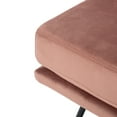 thumbnail image 6 of Safavieh Kermit Modern Fabric and Plywood Dining Side Chairs, Dusty Rose/Black, 6 of 6