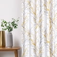 thumbnail image 2 of Decoultimatex Modern Yellow Floral Back Tab Blackout Curtains, 52" x 95" (2 Panels), 2 of 5