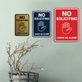 thumbnail image 4 of Portrait Round No Soliciting Leave Us Alone Sign (White/Red) - Medium, 4 of 7