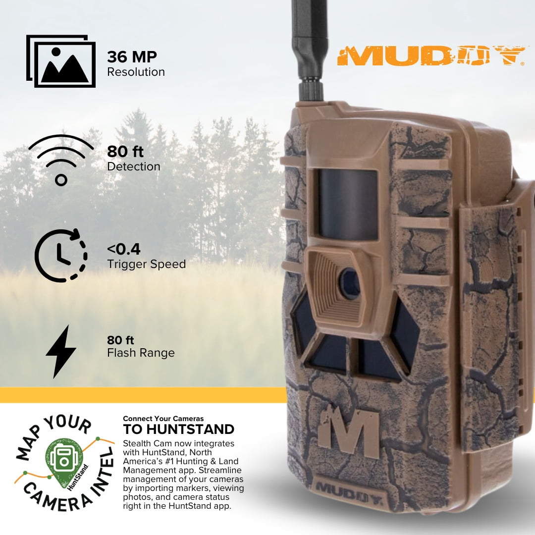 Muddy Matrix 36MP Imaging Cellular Trail Camera with On Demand Photo Bundle with SD Card Reader and Viewer, 32GB Ultra SDHC UHS-I Memory Card, and Card Reader (4 Items)