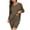 Brown, variant on Ltctricy Knitted Pajamas Sets for Women 2 Piece Lounge Long Sleeve Tops and Biker Shorts Comfy Outfits Sleepwear