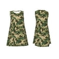 thumbnail image 7 of Naloa Camouflag Print Women's Summer Spring Casual Beach Sundress,Vacation Sleeveless Tank Crewneck Loose Dresses, 7 of 7