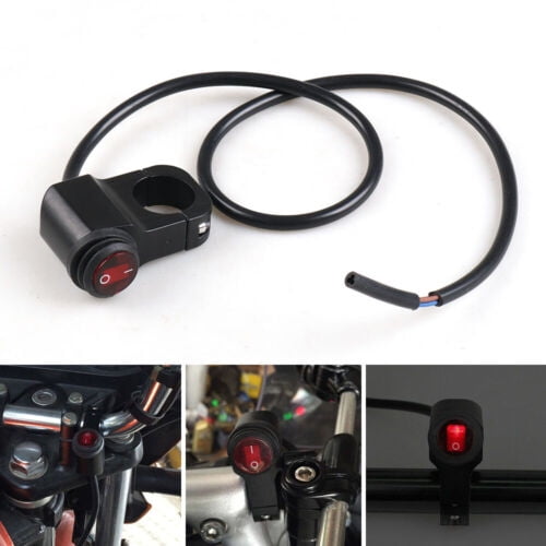12V Motorcycle Handlebar light On/Off Switch Waterproof ATV Headlight Fog Spot