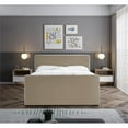 thumbnail image 4 of Meridian Furniture Dillard Beige Velvet Queen Bed, 4 of 6