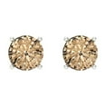 thumbnail image 3 of 1.5 Ct Round Cut Studs Yellow Moissanite 18K White Solid Solid Gold Everyday Dainty Earrings Screw Back, 3 of 7