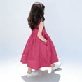 thumbnail image 4 of MGDXOX Girls Sleeveless Cotton Dress with Pleated Bodice and Side Pockets Casual Loose Swing Dress for Everyday Wear Hot Pink 2-3 Years, 4 of 5