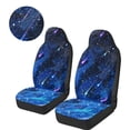 thumbnail image 3 of Uorisanigo Car Seat Covers Universal Fit for Most Vehicles, 2 Pcs High Back Front Seat Covers Anti-Slip Soft Flurry Blue Starry Print Bucket Seats Cushion, Car Accessories, 3 of 7