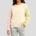 thumbnail image 5 of FAIWAD Girls Boys Sweatshirt Long Sleeve Color Block Crewneck Pullover Casual Loose School Daily Wear, 5 of 9