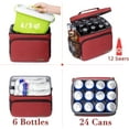 thumbnail image 3 of TuErcao Insulated Cooler Bag 6/24 Can Collapsible Leakproof Soft Sided Cooler for Car, Portable Foldable Small Ice Chest for Beach Camping Picnic Travel, 5/15qt Lunch Box for Men Work, 3 of 7