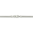 thumbnail image 4 of 925 Sterling Silver 2mm Diamond-cut Square Franco Chain 20 Inch, 4 of 5