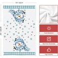 thumbnail image 6 of Beige Blue Xmas Tree Snowman Christmas Kitchen Towels Dish Towels, 18x26 Inch Holiday Bird Believe Winter Decoration Hand Towels Set of 2, 6 of 6