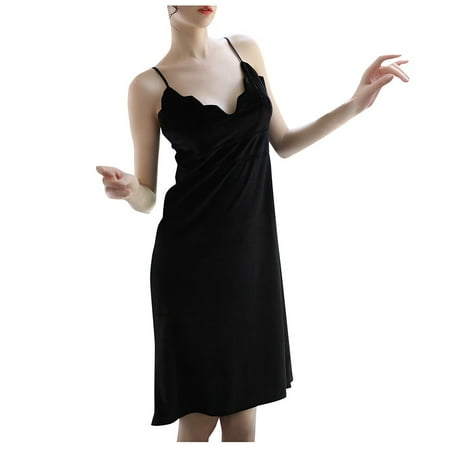 

Mackneog Plus Size Sexy Dress Women Cute Sexy V Neck Adjustable Straps Pleuche Sleepwear Bra & Panty Set Polyester Encanto Dress for Girls