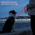 thumbnail image 7 of Jumpress Hands Free Dog Leash 4.7-6.5FT, Reflective Shock Absorbing Bungee Dog Leash & Car Seat Belt, Durable for Medium Large Dogs Walking Running (Hot Pink), 7 of 7